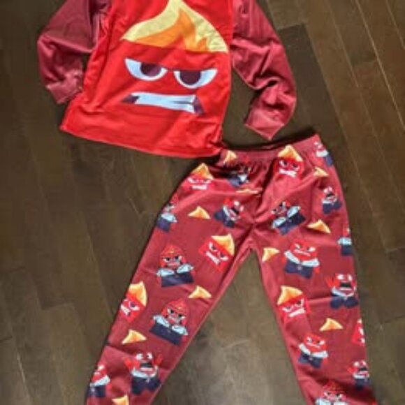 Inside Out Anger Pajamas - Kids Size 5/6  ⭐2 for 14⭐ - Picture 1 of 3